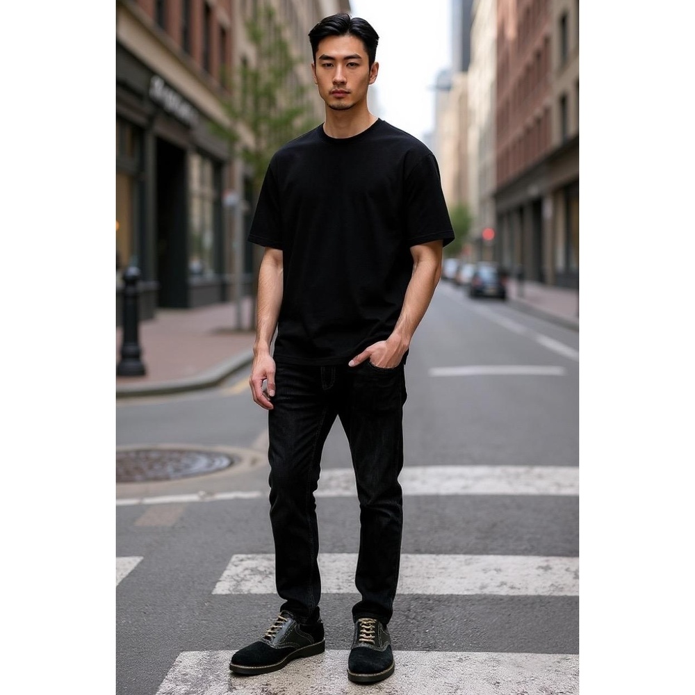 G.H. Bass & Co. Men Black Leather Suede Saddle Oxford Shoes Size 9.5 Made in USA